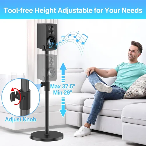 Miniatura 4 de Par de soportes de altavoces de alta resistencia para soportes de altavoces Sony SS-CS5/SS-CS5M2/SS-CS8/SA-Z9R con soportes de barra de sonido
