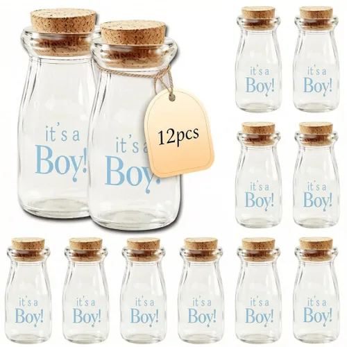 Miniatura 9 de Kate Aspen Botella de leche vintage impresa de 3.8 onzas - It's a Girl! (juego de 12) gráficos actualizados, It's A Girl Pink 2 (27196NA-GIRL)