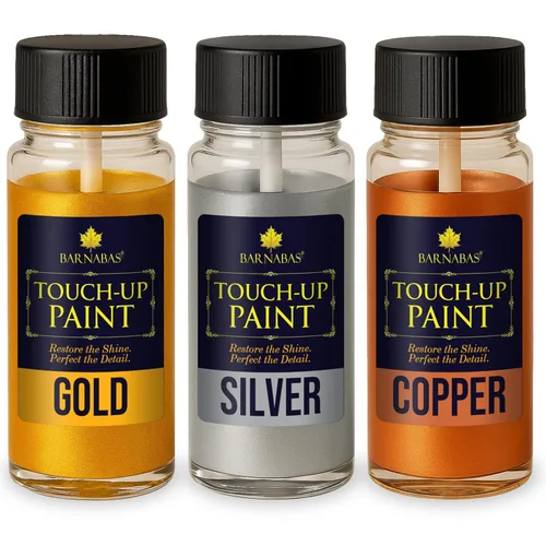 Miniatura 13 de Barnabas - Kit de dorado – 100 hojas de imitación de hoja de oro y hoja de plata, adhesivo dorado de 2.0 fl oz, sellador brillante 2.0 fl oz, 2