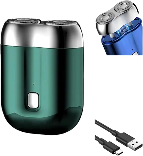 Miniatura 8 de Mini afeitadora eléctrica de doble cabezal, 2025 nueva afeitadora de doble cabeza, afeitadora eléctrica de bolsillo, afeitadora portátil de doble