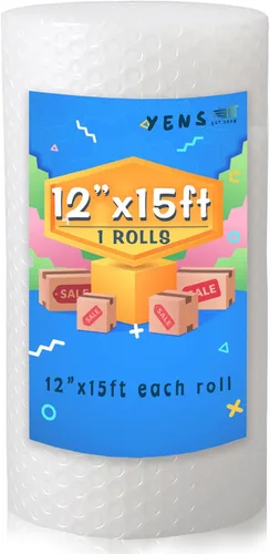 Miniatura 9 de Yens Rollos de amortiguación de burbujas, materiales de embalaje, burbuja de aire de 3/16 pulgadas, 72 pies, 12 pulgadas de ancho perforado cada 12