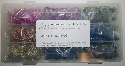 Miniatura 3 de Jeweler Starter Kit Jump Rings Aluminio anodizado 3/16 0.63 oz American Chainmail
