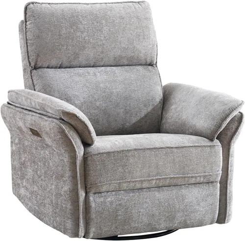 Miniatura 24 de Rocking Chair Nursery with Adjustable Headrest,Manual Swivel Rocker Recliner Nursery Chair with Overstuffed Armrest,Glider Rocker Recliner for