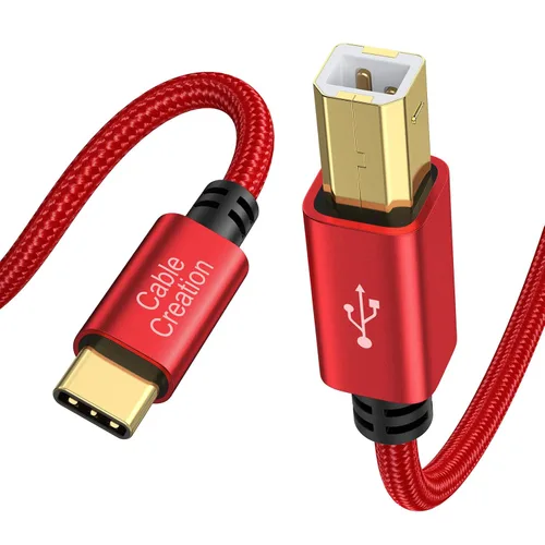Miniatura 15 de CableCreation Cable de impresora USB C a B de 3.3 pies, escáner y cable MIDI para piano digital Yamaha Casio, controlador DJ, 1 M, negro