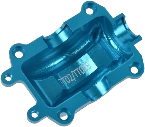 Miniatura 2 de Aluminio delantero trasero diferencial caja caja de cambios cubierta superior para Tamiya TT-02 TT-02D TT-02B TT-02FT actualización piezas (azul)