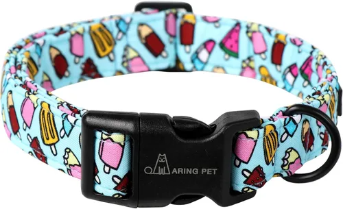 Miniatura 30 de Aring Pet Collar de algodón, ligero y ajustable, con hebilla de liberación rápida para perros pequeños, medianos y grandes, para cachorros, S