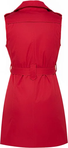 Miniatura 2 de Wantdo Chaleco largo para mujer, ligero, sin mangas, chaqueta de doble botonadura con bolsillos