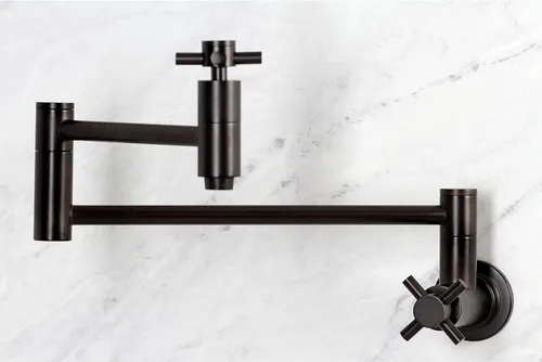 Miniatura 4 de Kingston Brass KS8105DX Concord - Grifo de cocina con relleno de olla de montaje en pared, bronce aceitado Oil Rubbed Bronze