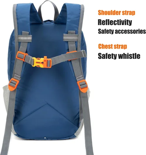 Miniatura 4 de IVYGREEN Mochila de senderismo para niños pequeños para niños o niñas, mochila pequeña para acampar o viajar, Azul, Pequeño, Mochilas Daypack