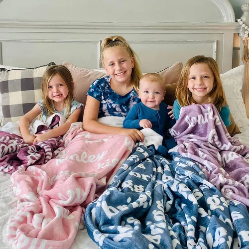 Miniatura 16 de Manta de bebé personalizada con nombre para niños, manta personalizada con monograma para niños, manta de bebé suave y acogedora, regalo Familia