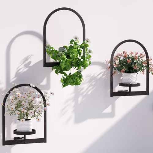 Miniatura 8 de Flenpptly Soporte para plantas de pared, maceta de pared para plantas de interior, estantes de ventana para múltiples plantas en interiores