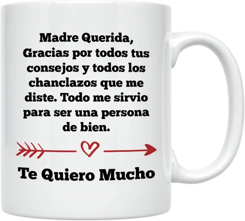 Casitika Madre Querida Gracias por los Chanclazos divertidos regalos para mamá española – Regalos para mamá latina, taza de café de cerámica de 11