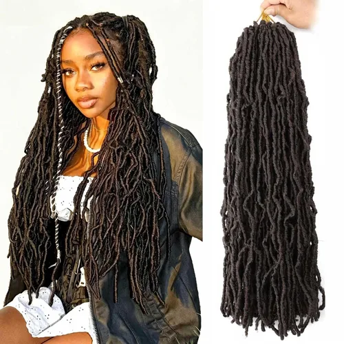 Miniatura 11 de Mytarku 8 paquetes de rastas suaves de 24 pulgadas con extremos rizados, rastas de pelo sintético de ganchillo bohemias para mujeres rastas de 1b