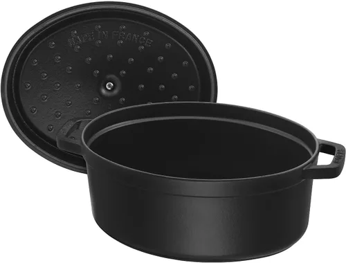 Miniatura 3 de Staub Horno holandés ovalado de 8.5 cuartos de galón, color negro mate 01) Negro