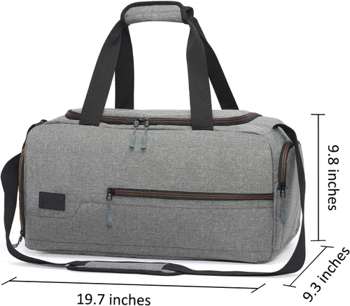 Miniatura 8 de MarsBro Bolsa de lona resistente al agua con compartimento para zapatos para gimnasio y viajes
