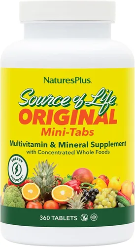 Miniatura 9 de NaturesPlus Source of Life - 90 mini tabletas - Suplemento multivitamínico y mineral - Apoya la energía natural y el bienestar general - Sin gluten