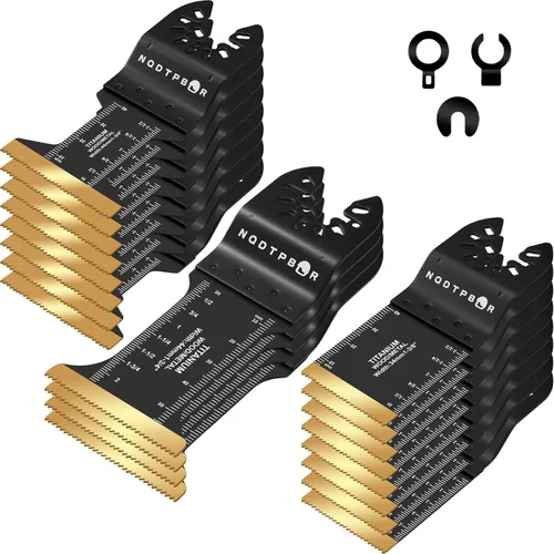 20 hojas de sierra oscilante de titanio, cuchillas oscilantes universales profesionales para uñas de metal, aluminio, cobre, metal y madera,