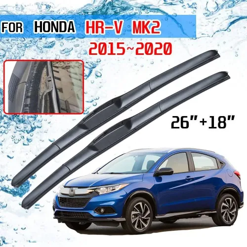 Miniatura 2 de Escobillas de limpiaparabrisas delantero compatibles con Honda HR-V HRV MK2 2015-2020 parabrisas parabrisas ventana coche lluvia cepillos 26