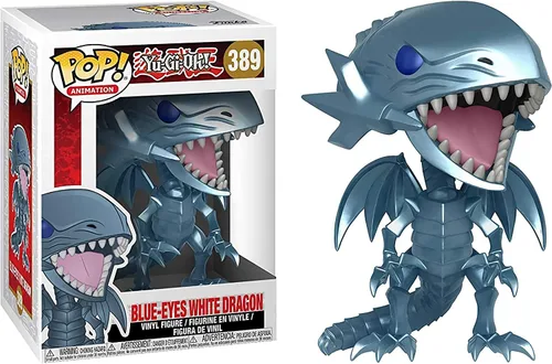 Miniatura 2 de Yu-Gi-Oh! - Figura de vinilo con diseño de ojos azules y dragón blanco Funko Pop! (paquete con funda protectora compatible con POP Box), multicolor