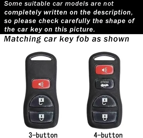 Miniatura 2 de ontto Funda para llavero de automóvil de TPU de 3 botones para Nissan Altima Maxima 350Z Armada Quest Sentra para Infiniti EX35 FX35 FX45 2002-2006