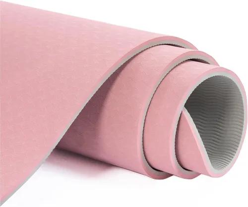Miniatura 4 de Alfombrilla de yoga antideslizante, esterillas de fitness de pilates, ecológicas, antidesgarros, de 1/4 de pulgada de grosor, esterillas de yoga