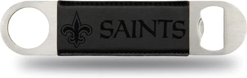 Miniatura 6 de Rico Industries NFL - Hoja de barra grabada con láser de piel sintética, gran accesorio para bebidas para el día del juego