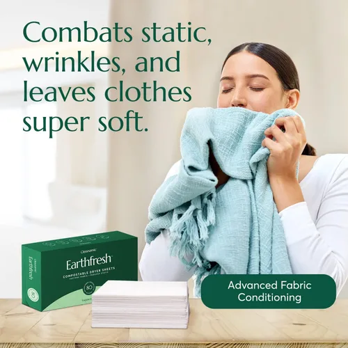 Miniatura 6 de Cleanomic Earthfresh - Suavizante de tela para secadora, suaviza y elimina la adherencia estática, suavizante vegano con aceites esenciales sin