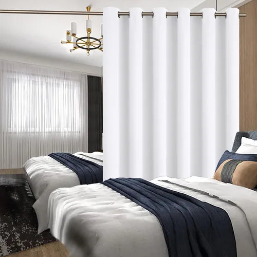 Miniatura 3 de BGment Cortina de puerta corredera de moda de 120 x 96 pulgadas, cortinas opacas térmicas anchas para oscurecer la habitación, cortina divisora