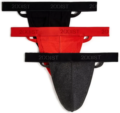 Miniatura 5 de 2(X)IST Tanga de algodón esencial con espalda en Y para hombre, paquete de 3