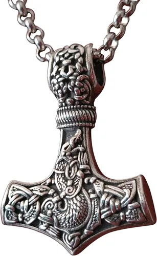 Miniatura 28 de Baldur Jewelry - Collar con Colgante de Martillo de Thor Mjölnir - Joyería Vikinga Nórdica de Thor - Collar de Thor - Regalos de Thor para Hombres