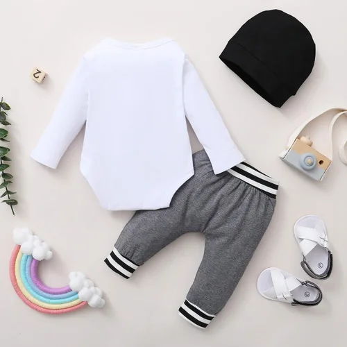 Miniatura 4 de Newborn Infant Baby Boy Clothes Fall Winter Outfits New to The Crew Outfit Toddler Baby Boy Clothes Set
