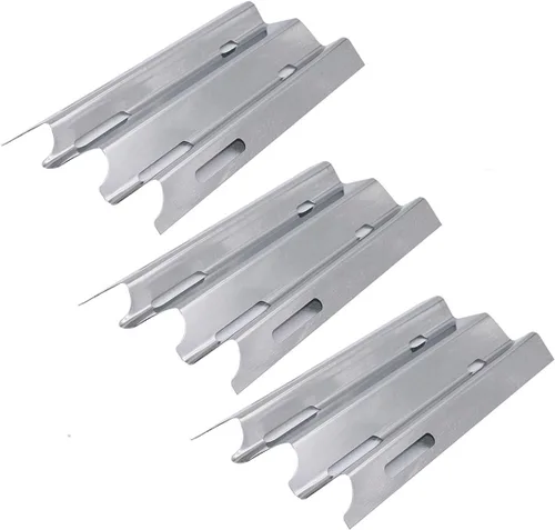 Hisencn Paquete de 3 piezas de repuesto de placa de calor inoxidable para quemador de barbacoa, deflector de llama, piezas de repuesto para Vermont