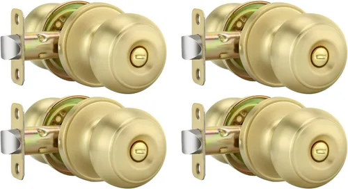 Miniatura 17 de Goldenwarm - Perillas interiores de puerta de bronce aceitado, perillas para puerta de dormitorio, pomo de puerta de bronce con privacidad, perilla