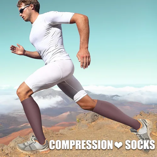 Miniatura 63 de Paquete de 3 pares de calcetines de compresión médica para mejorar la circulación de mujeres y hombres, para correr, hacer deporte y amamantar