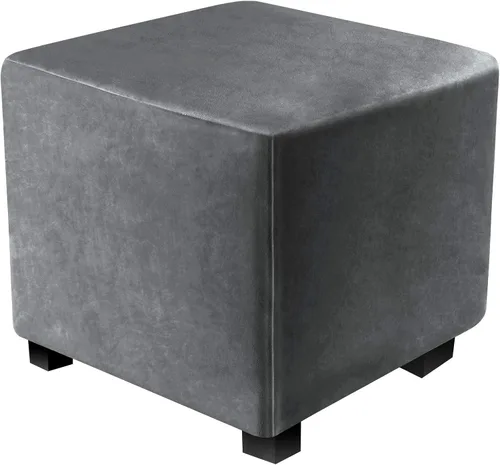 Fundas para Otomán Funda Protectora Fundas Cuadradas para Otomán Protector para Reposapiés Taburete Muebles Elástico Cómodo Terciopelo con Parte