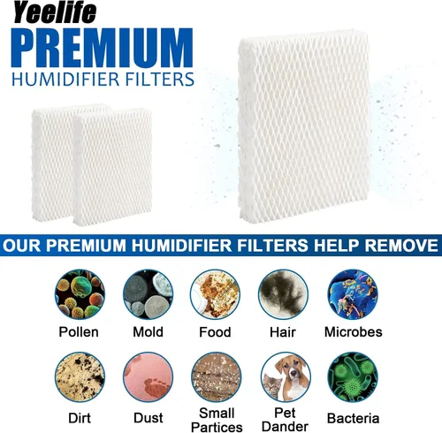 Miniatura 4 de Paquete de 8 filtros HFT600 de repuesto para filtro Honeywell, humidificador Honeywell HEV615, HEV620, comparado con la pieza HFT600T HFT600PDQ