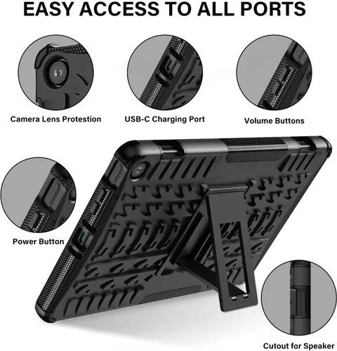Miniatura 4 de ROISKIN Funda resistente a prueba de golpes de doble capa para tablet 10 2023 de 13ª generación, no para iPad Samsung de 10 pulgadas
