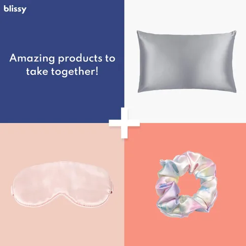 Miniatura 7 de Ahorra un 10% en la funda de almohada de seda Blissy (tamaño queen) Paquete: 100% seda de morera pura, fibras de alta calidad, absorben la humedad