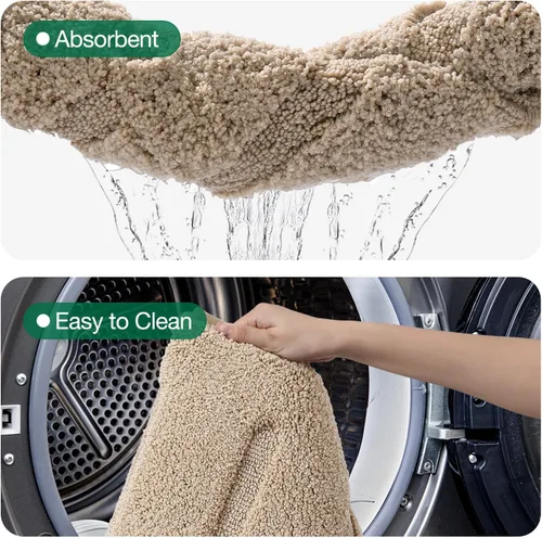 Miniatura 7 de LUMI Tapetes de baño antideslizantes y agradables a la piel, tapetes de baño de calidad de hotel para baño, tapete de ducha lavable y esponjoso