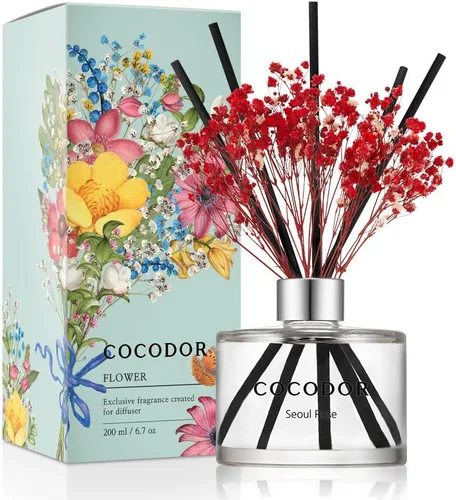Miniatura 45 de COCODOR - Juego de difusor de varillas de junco, 3.4 onzas, difusor de aroma de brisa de abril con varillas, fragancia para el hogar, decoración