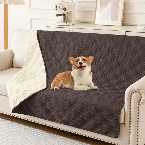 Miniatura 60 de hyha Manta impermeable para perros, manta reversible para cama de mascotas, funda suave para sofá/sillón lavable para perros, fundas impermeables