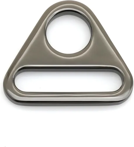 Miniatura 2 de CRAFTMEMORE 4 piezas de ajuste de anillos triangulares hebilla de ajuste de anillos en D para bolsa de coser correa correas SC84, plomizo