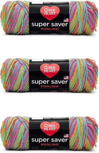 Miniatura 34 de Red Heart Hilo Super Saver, paquete de 3, estampado artístico, 3 unidades Estampado De Artista