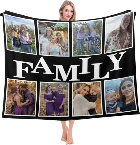 Miniatura 18 de Mantas personalizadas con fotos, regalos personalizados para parejas, manta con fotos personalizada, regalos para siempre y para siempre, regalo
