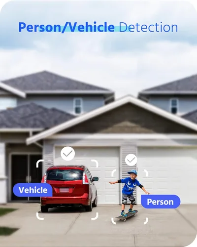 Miniatura 2 de ANNKE Sistema de cámara de seguridad con cable de 16 canales con micrófono/audio, 8MP H.265+ DVR de 16 canales con detección de IA humana/vehículo