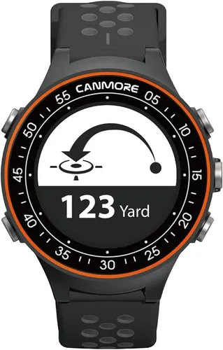Miniatura 5 de CANMORE TW411 Reloj GPS de golf con rastreador de fitness, más de 41,000 cursos mundiales precargados gratuitos, chip IC mejorado, naranja