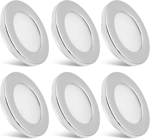 Miniatura 9 de Luces interiores de 12 V de bajo voltaje para debajo del gabinete, luz LED de disco regulable para cámper, remolque, RV, barco, luz de techo