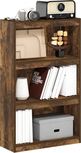 Furinno Jaya Enhanced Home Estantería ajustable de 3 niveles, pino ámbar