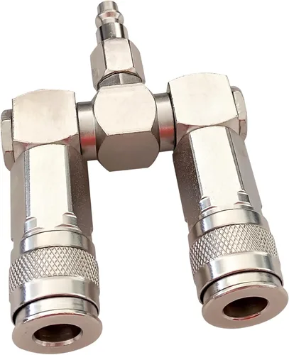 Miniatura 6 de Conector de manguera de aire - Divisor de manguera de aire de 2 vías, accesorios para compresores de aire, conectores giratorios de 360 grados