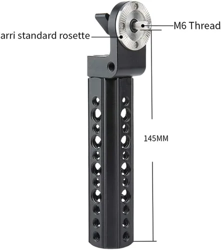 Miniatura 4 de NICEYRIG Rosette Mount Grip Empuñadura para rosca ARRI M6 para sistema de bloque de riel de hombro DSLR de 0.591 in